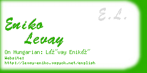 eniko levay business card